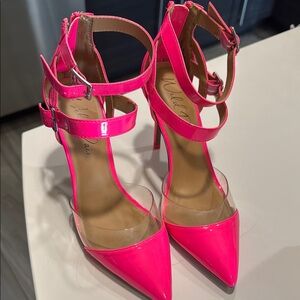 Women's Hot Pink Strappy Heels